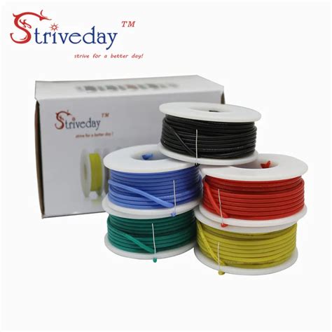 22AWG 30 м/коробка гибкий силиконовый кабель провода Твердые ...