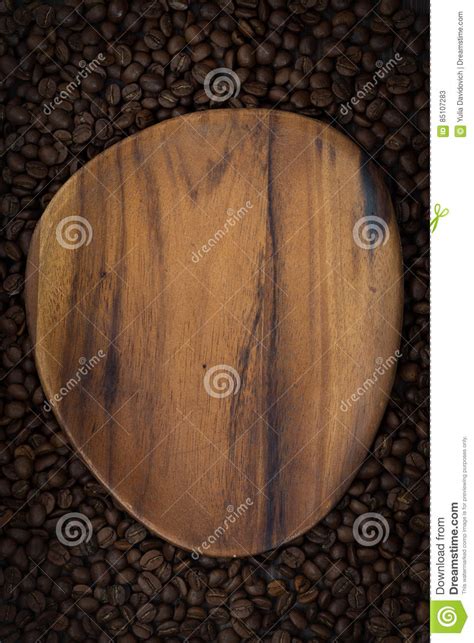 Figured Wooden Board For The Text Stock Image Image Of Cafe Natural