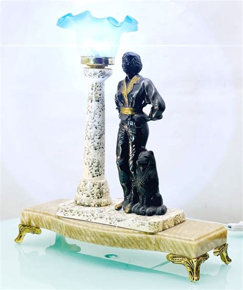 Luxury Lamp Art Deco Bronze Ceramic Marble Catawiki