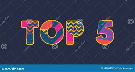 Top 5 Concept Word Art Illustration Stock Vector Illustration Of