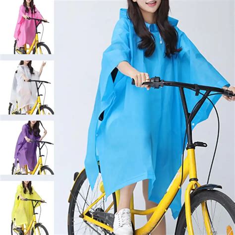 Eco Friendly Practical Thickened Adult Riding Raincoat Multiple Colors