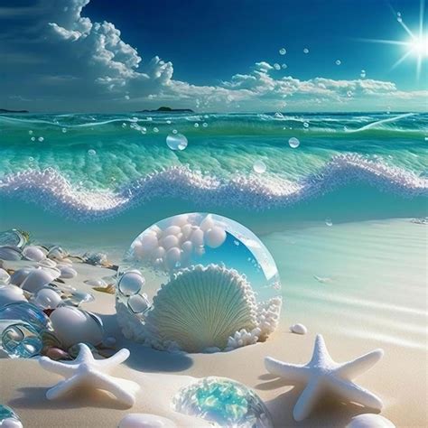 Premium Photo Seashells On The Beach Wallpapers