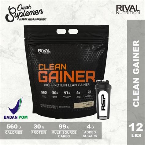 Jual Rival Clean Gainer 12 Lbs Rival Nutrition Gainer Di Lapak Omah