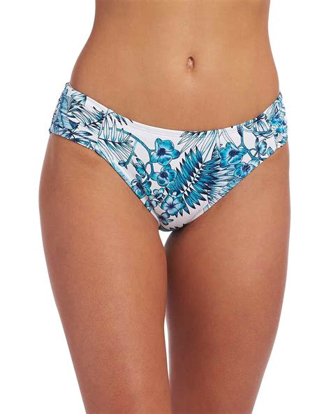 La Blanca Tranquility Shirred Hipster Bikini Bottoms Editorialist