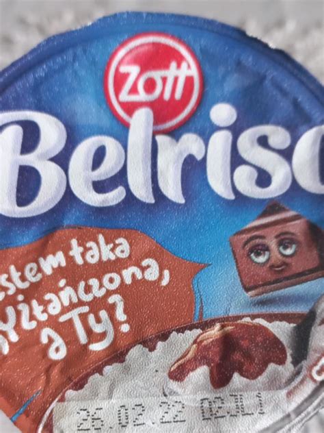 Zott Belriso Deser mleczny z ryżem i sosem czekoladowym kalorie kJ i