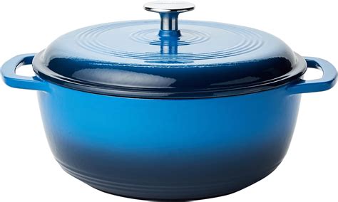 Tramontina Enameled Cast Iron Dutch Oven 3 5 Qt Teal 80131 637ds Home And Kitchen