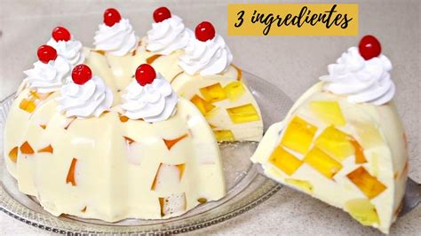 Postre De SÓlo 3 Ingredientes PiÑa Y Queso Crema Delicioso Fácil Y