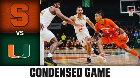 Syracuse Vs Miami Condensed Game Acc Mens Basketball Youtube