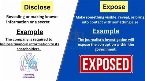 Disclose Vs Expose Difference Between And Examples