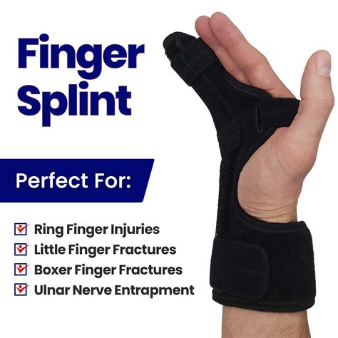 Finger Splint Hand Brace Pinky Finger Splint For Boxer Fractures Broken Ring Finger Little