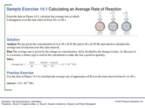 Ppt Sample Exercise Calculating An Average Rate Of Reaction