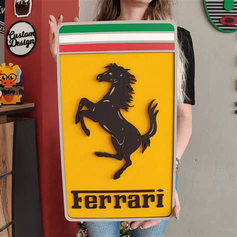 Ferrari Wall Decor Ferrari Wood Sign Ferrari Motor Vehicle Wall