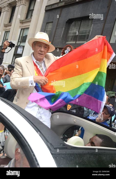 New York NY USA Th June Sir Ian McKellen In Attendance For NYC Gay Pride March