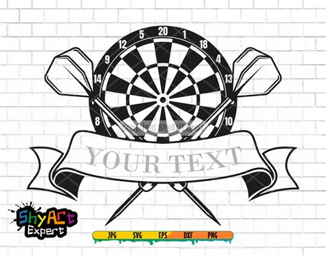 Dart Board Text Svg File Darts Svg Dart Game Svg Dartboard Svg