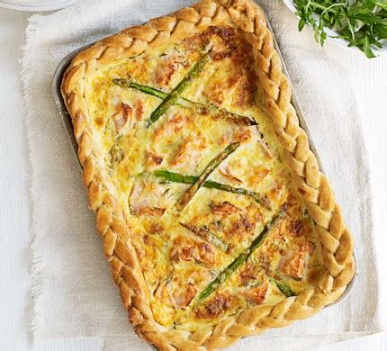 Salmon quiche recipe | BBC Good Food