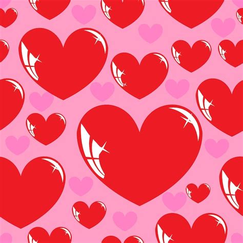 Premium Vector Seamless Wallpaper Heart