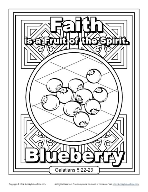 Coloring Pages Of Fruit Of The Spirit