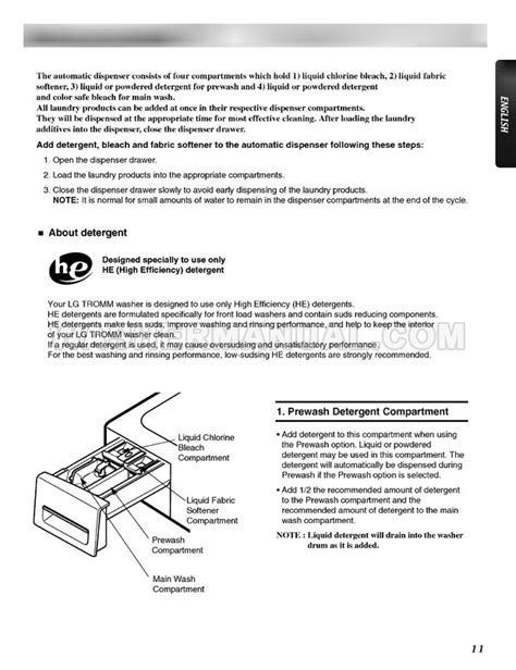 Lg Wm2487hwm Washer Owners Manual