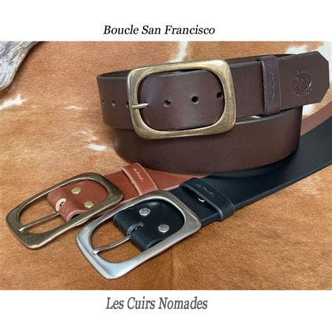 Ceinture Cuir Largeur Cm Boucle San Francisco Les Cuirs Nomades