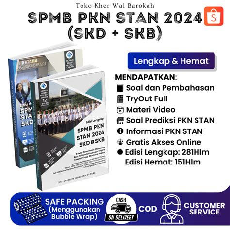 Jual Buku TERBARU SPMB PKN STAN 2024 SKD SKB Edisi Lengkap Edisi