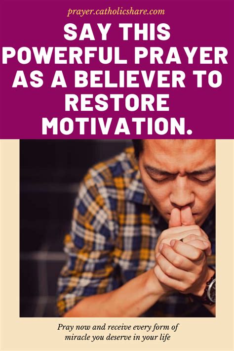 This Is A Powerful Prayer For The Believer To Restore Motivation Artofit