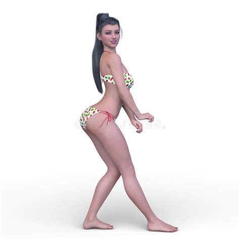 ª Representación De Una Mujer En Bikini Stock de ilustración Ilustración de pelo juventud