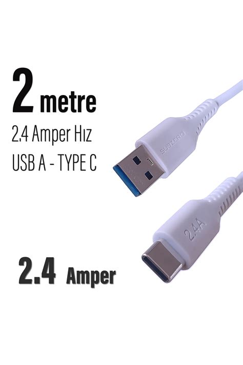 Subzero Uzun 2 Metre Type C Şarj Kablosu 200cm USB Type C Fiyatı