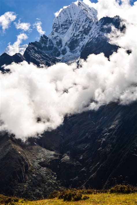 Mount Everest and Kathmandu Stock Photo - Image of helicopter, everest ...