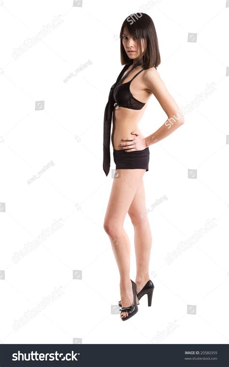 Beautiful Sexy Asian Girl Black Lingerie Stock Photo Shutterstock