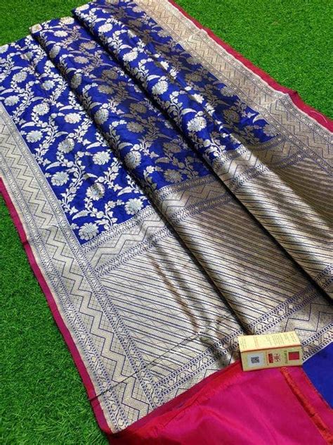 Pure Banarasi Silk Katan Jal Meenakari Saree Fashionvibes