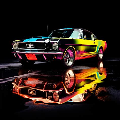 Neon Classic Mustang - Etsy