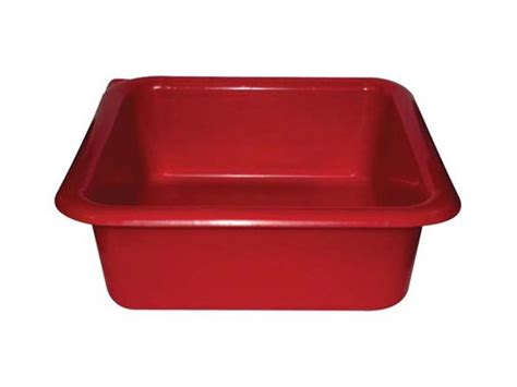 Bassine Carrée Rouge 15L Polydis