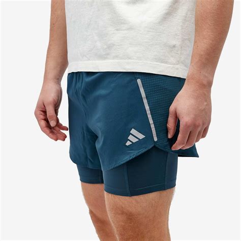 Adidas Running Mens Adidas D4r Shorts 2in1 In Arctic Night Adidas Running