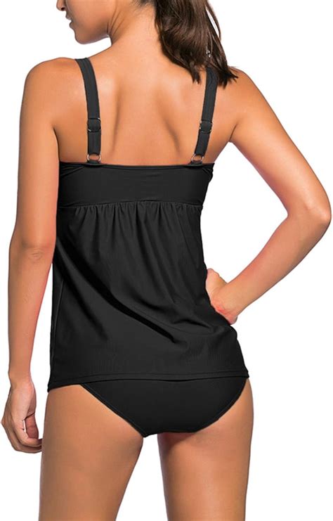 Colfeel Damen Bikini Set Badeanzug Zweiteilig Tankini Schwimmanzug Bauchweg Bademode Strandmode