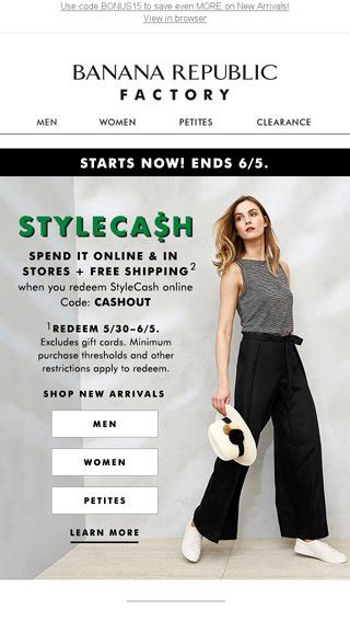 How To Redeem Banana Republic Style Cash Banana Poster