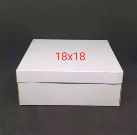 Box Nasi Dus Nasi 18x18 20x20 Putih Polos Kotak Karton Makanan Lazada