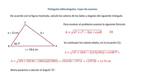 Ley De Los Cosenos Ppt