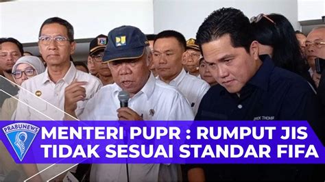 Menteri PUPR Rumput JIS Tak Sesuai Standar FIFA Akan Diganti Semua