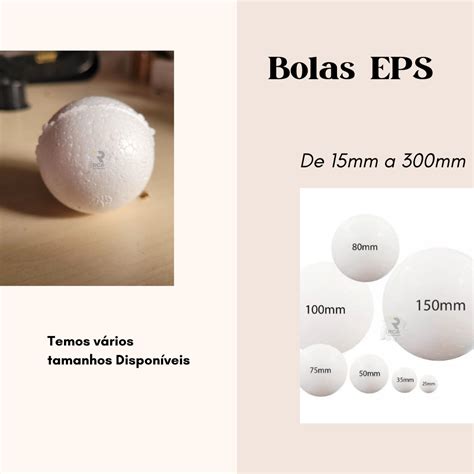 Bola de Isopor maciça 40mm ou 50mm Pacote 40 e 50 unidades Shopee