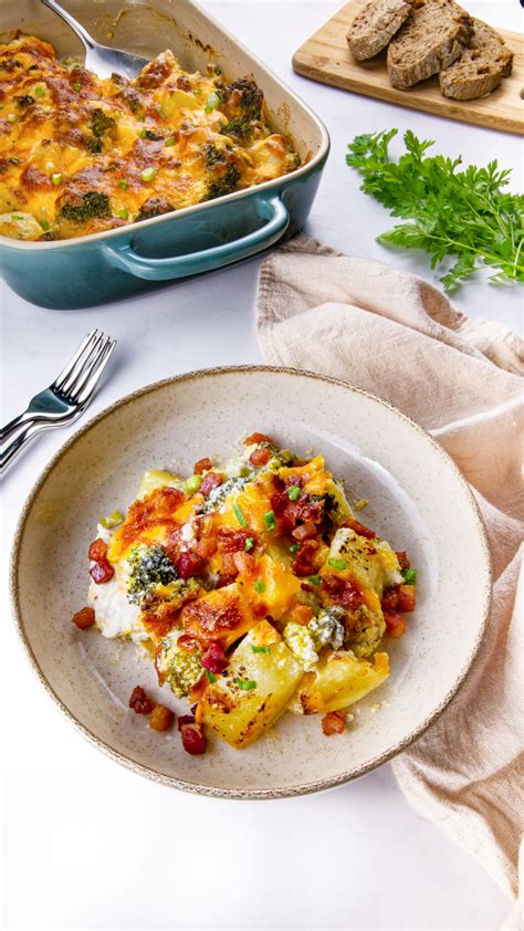 Loaded Cheesy Chicken Broccoli And Potato Casserole West Coast