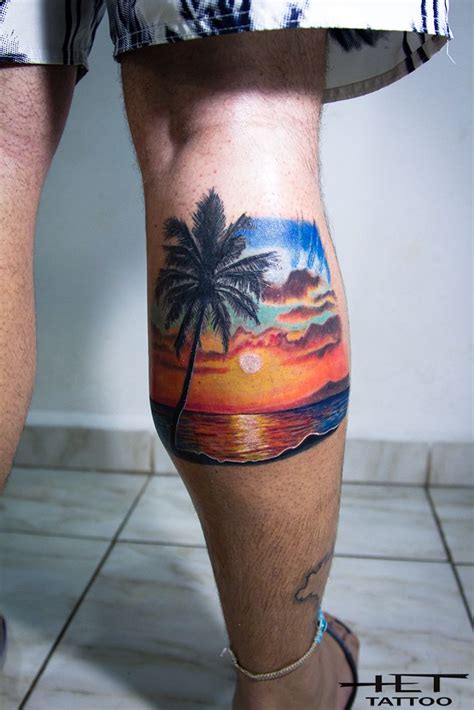 Sunset Sunset Tattoos Beach Tattoo Palm Tattoos