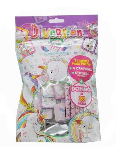 Libro Para Colorear My Unicornio Stickers Crayones Domino Cuotas Sin