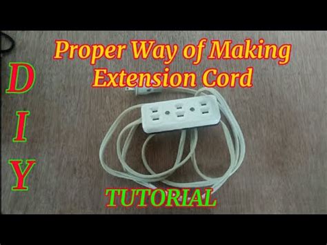 Proper Way Of Making Extension Cord With Three Gang Outlet Tagalog