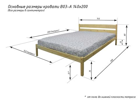 Кровать деревянная В03-A 140х200 см неокрашенная FUN WOOD в интернет ...