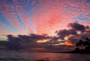 Sunset photos of Poipu Beach