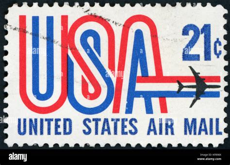 Postage stamp - US Air mail Stock Photo - Alamy