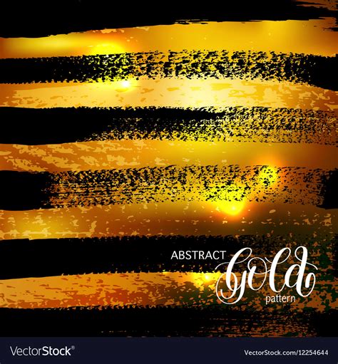 Abstract Grunge Black And Gold Pattern Template Vector Image