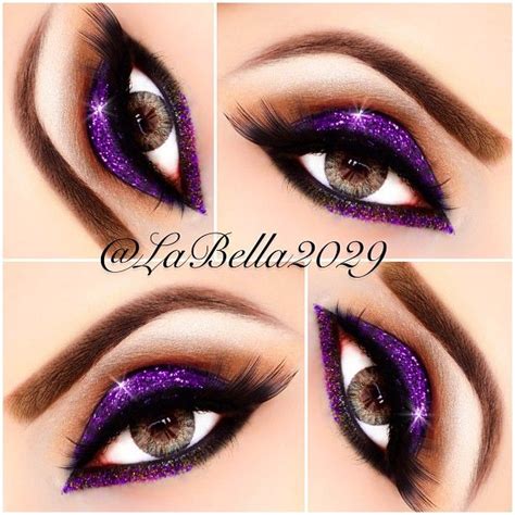 Labella2029 Glows In Purple Glitter Makeup Eye Makeup Styles Skin Makeup