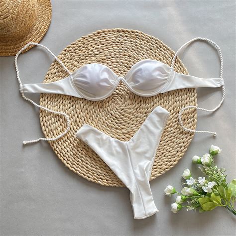 Verão novo biquíni underwire bikini dividir maiô feminino Shopee Brasil