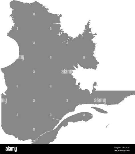 Gray Flat Blank Vector Administrative Map Of The Canadian Province Of